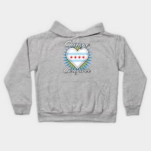 Chicago Caregiver (white font) Kids Hoodie